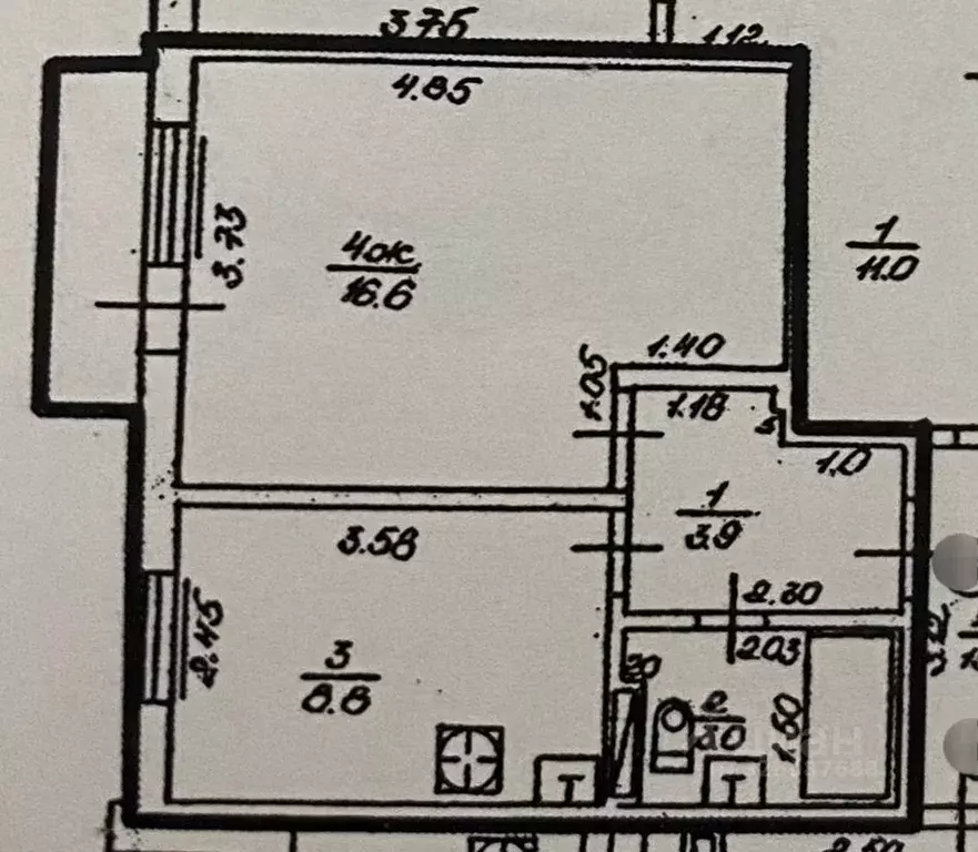 1-к кв. Калининградская область, Гусев Сосновый пер., 20 (33.2 м) - Фото 2