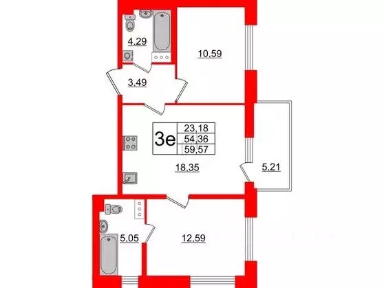 2-к кв. Санкт-Петербург Белоостровская ул., 10к2 (54.36 м) - Фото 0