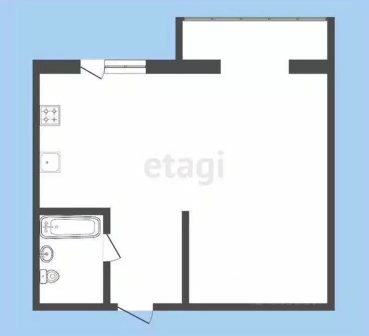 1-к кв. Смоленская область, Смоленск бул. Гагарина, 10 (28.5 м) - Фото 2