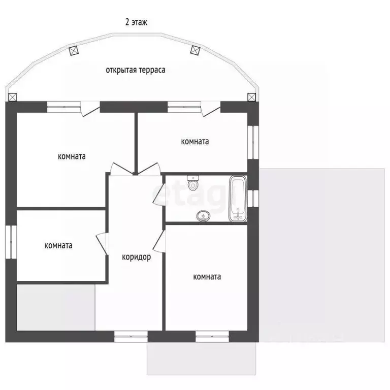 Дом в Томская область, Томск с. Тимирязевское, Юбилейный мкр,  (289 м) - Фото 2