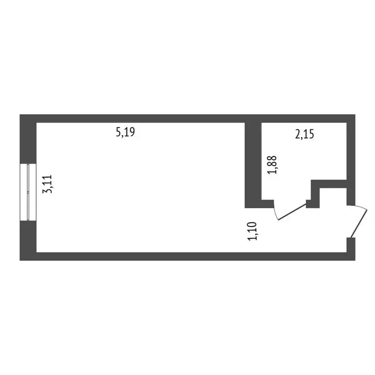 Квартира-студия: Тюмень, улица Павла Никольского, 10к1 (23 м) - Фото 1