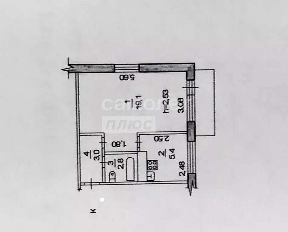 1-к кв. Хабаровский край, Хабаровск ул. Суворова, 13 (30.3 м) - Фото 1
