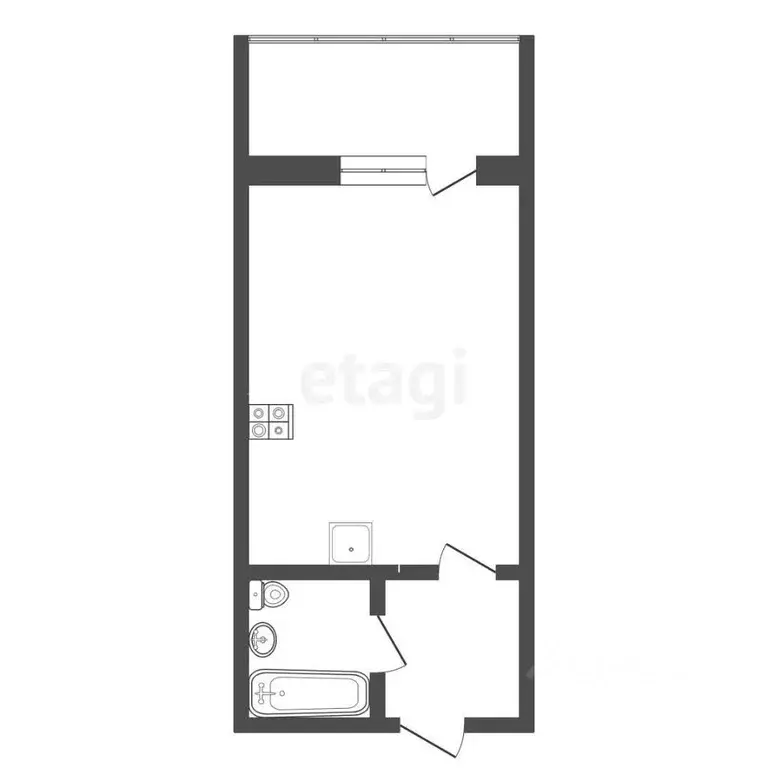 Студия Краснодарский край, Краснодар Тепличная ул., 62/1к5 (19.3 м) - Фото 1