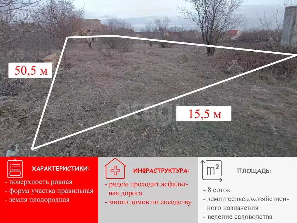 Участок в Крым, Симферопольский район, Трудовское с/пос, Экспресс СНТ  ... - Фото 1