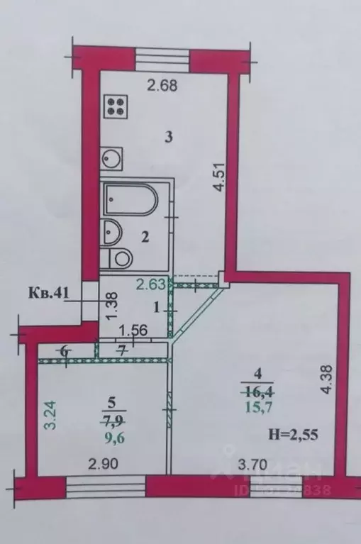 2-к кв. Волгоградская область, Волгоград просп. Имени В.И. Ленина, 70 ... - Фото 1