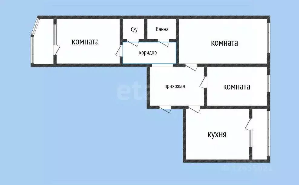 3-к кв. Костромская область, Нерехта ул. Дружбы, 11 (65.8 м) - Фото 1