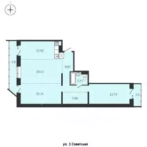 3-к кв. Иркутская область, Иркутск Советская ул., 115/1 (91.56 м) - Фото 0