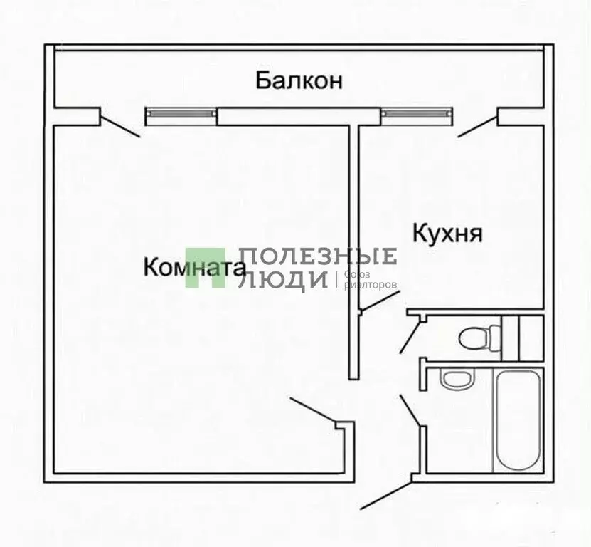 1-комнатная квартира: Белгород, улица Есенина, 36 (33.8 м) - Фото 2