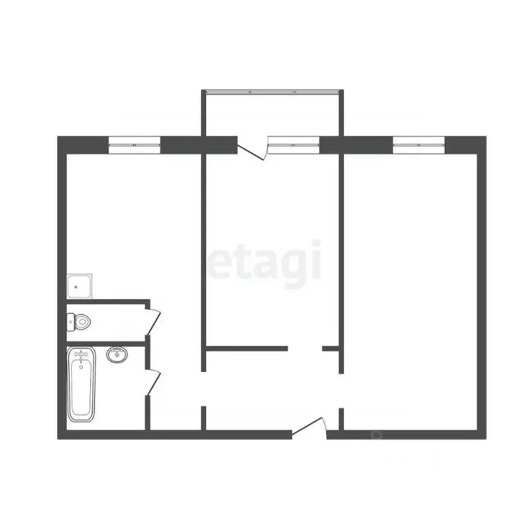 2-к кв. Красноярский край, Красноярск ул. Елены Стасовой, 48Б (48.3 м) - Фото 2