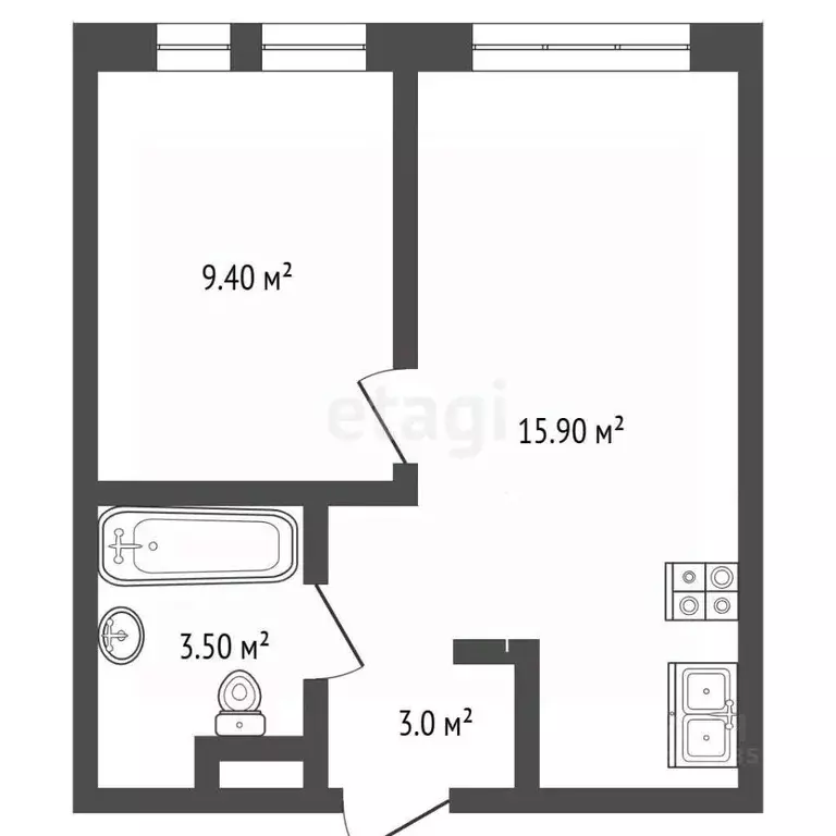 1-к кв. Москва 2-й Нагатинский проезд, 2/3 (32.0 м) - Фото 2