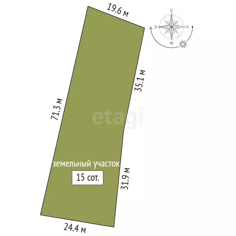 Участок в деревня Старосиверская, Овражная улица (15 м) - Фото 1