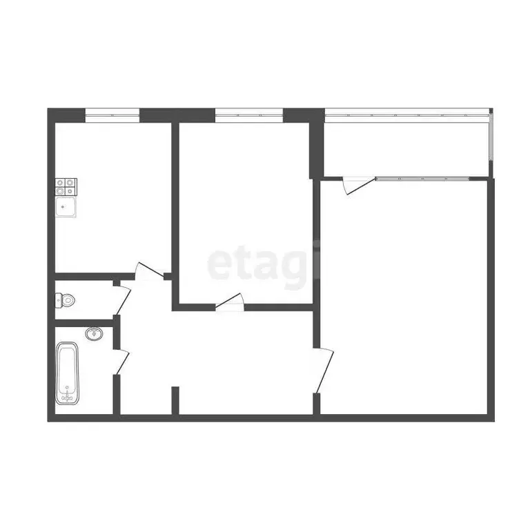 2-комнатная квартира: Воронеж, Спортивная набережная, 3 (52.6 м) - Фото 1