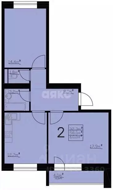 2-к кв. Московская область, Раменское ул. Березовая Роща, 10 (59.6 м) - Фото 2