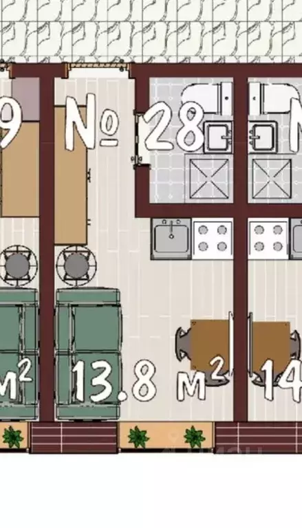 Студия Москва Старообрядческая ул., 32 (13.8 м) - Фото 1