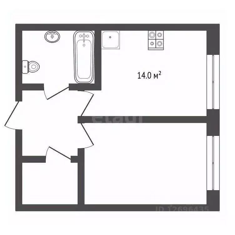 1-к кв. Москва Люблинская ул., 80к5 (33.0 м) - Фото 1
