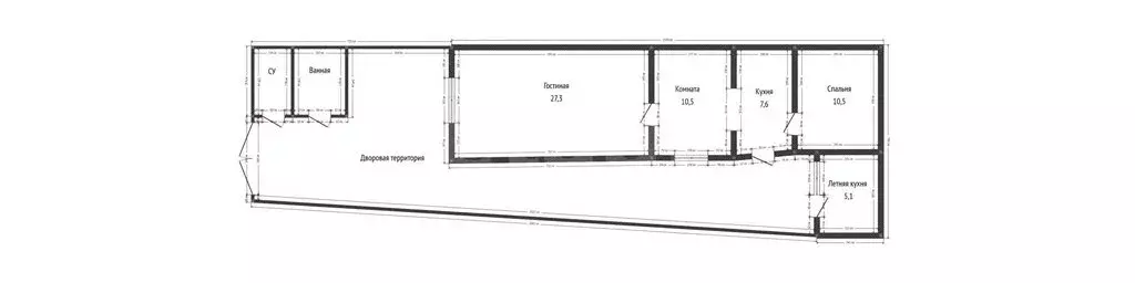 Дом в Махачкала, улица Хизроева (65 м) - Фото 1