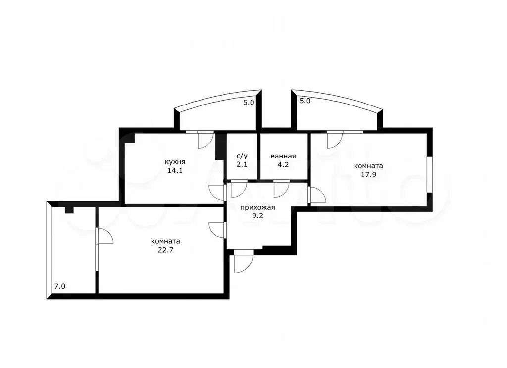 2-к. квартира, 80 м, 9/17 эт. - Фото 0