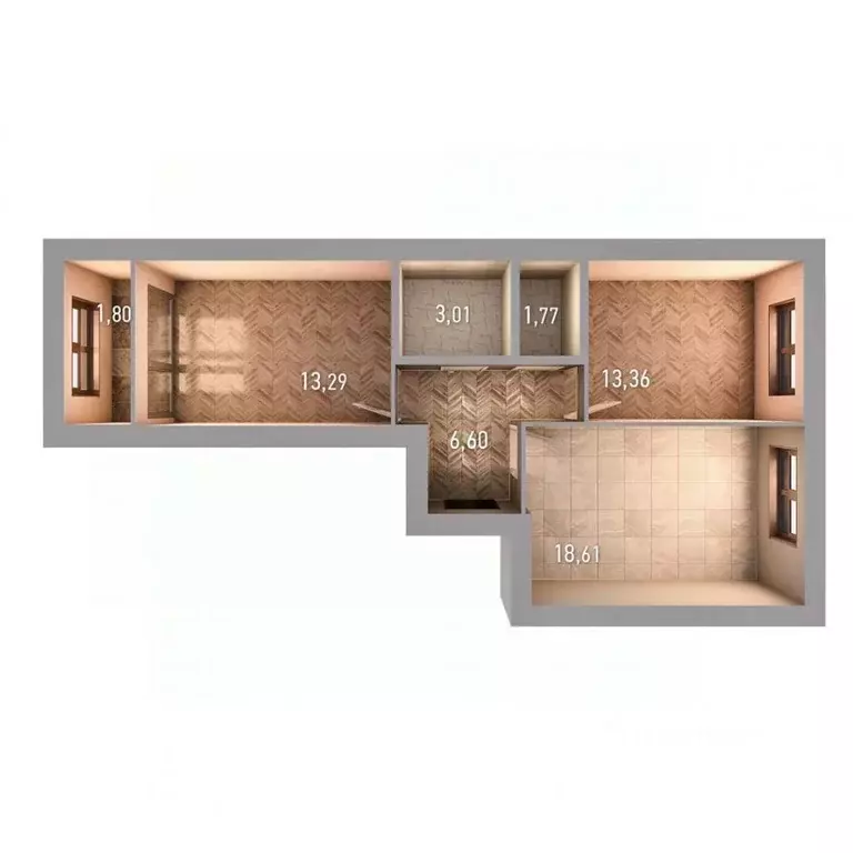 2-к кв. Татарстан, Казань ул. Ярдем, 25 (60.8 м) - Фото 2