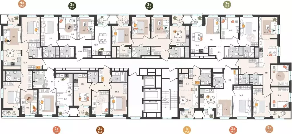 Студия Пермский край, Пермь ул. Куфонина, 1 (24.8 м) - Фото 1