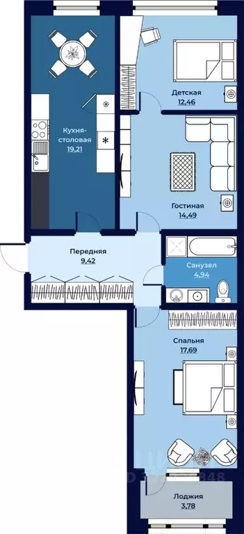 Свободной планировки кв. Камчатский край, Петропавловск-Камчатский ... - Фото 1