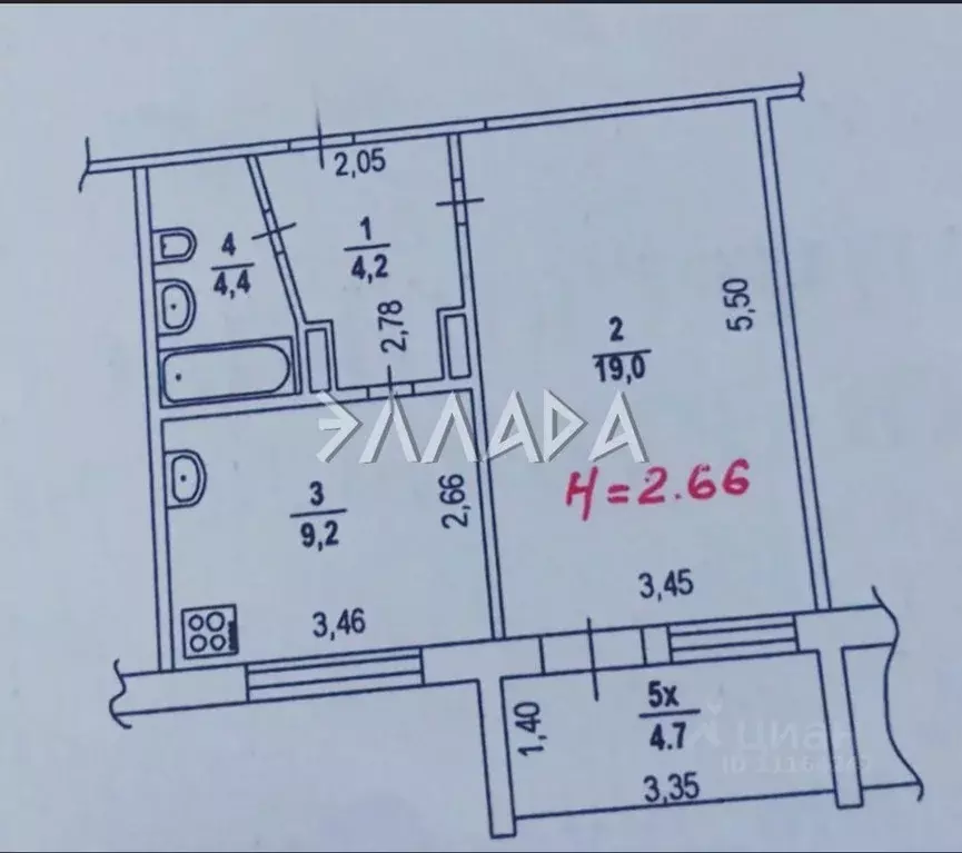 1-к кв. Ростовская область, Ростов-на-Дону Темерник мкр, ул. Думенко, ... - Фото 2