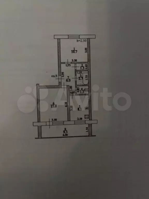 2-к. квартира, 45,1 м, 1/2 эт. - Фото 0