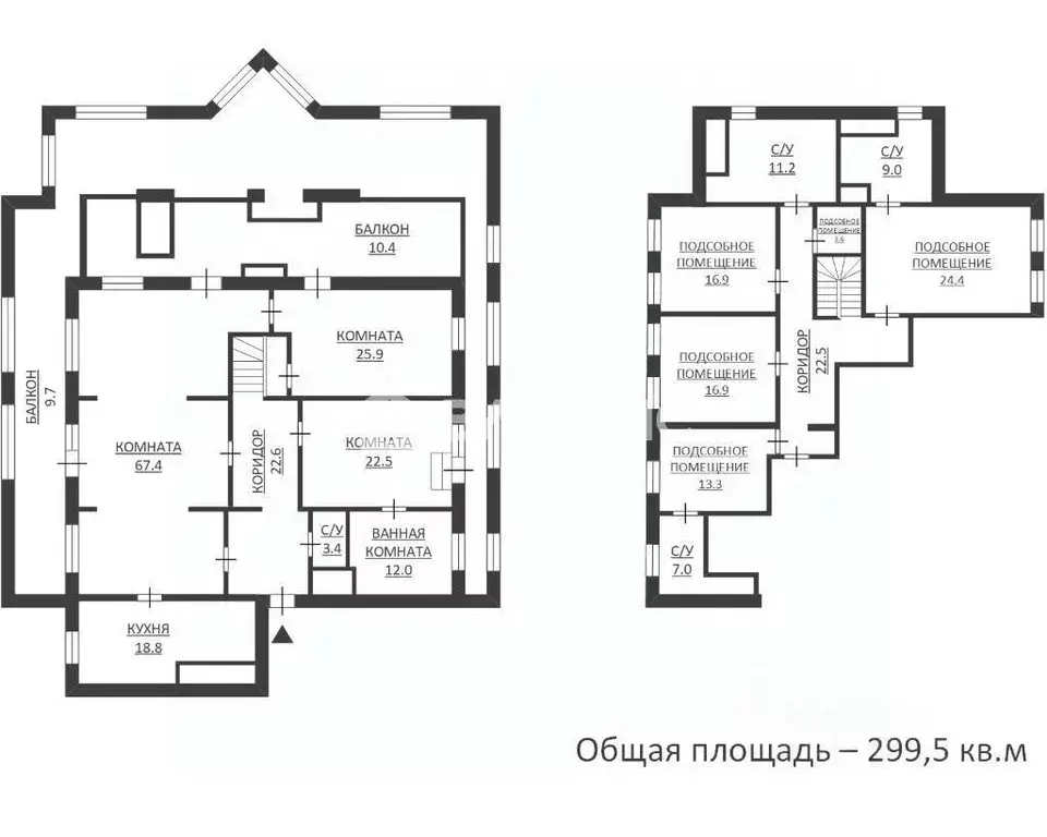 6-к кв. Москва Староватутинский проезд, 17 (299.5 м) - Фото 1
