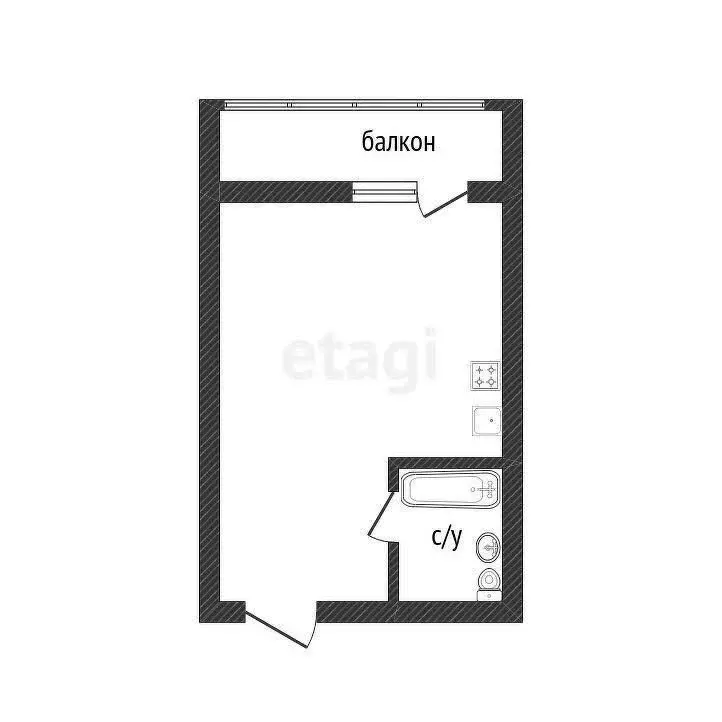 Квартира-студия: Краснодар, улица Ивана Беличенко, 103к1 (16 м) - Фото 1