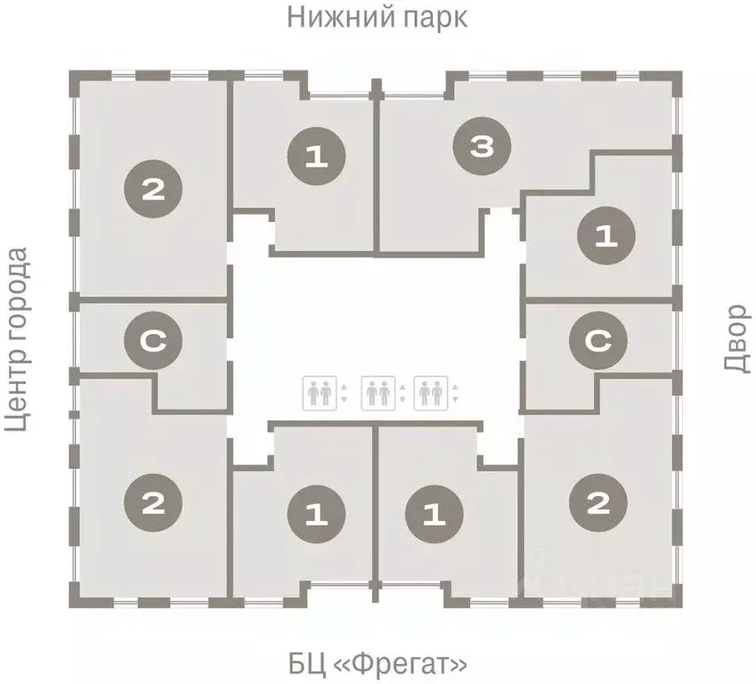 1-к кв. Липецкая область, Липецк пл. Петра Великого, 1 (47.26 м) - Фото 1