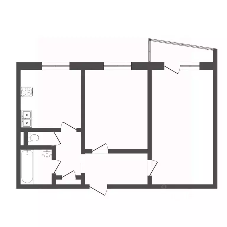 2-к кв. Тюменская область, Тюмень Механическая ул., 35 (49.6 м) - Фото 2