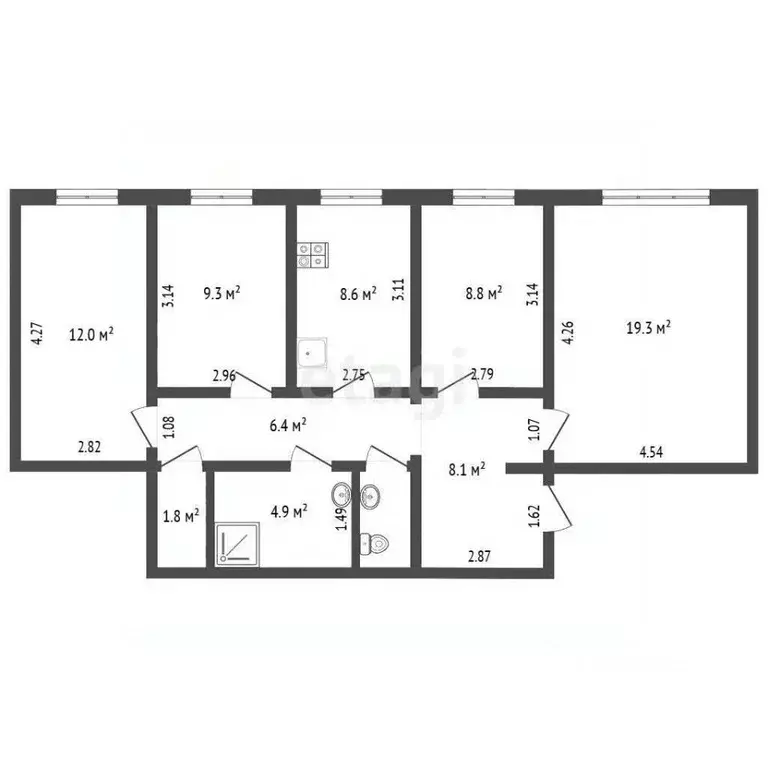 4-к кв. Ямало-Ненецкий АО, Тарко-Сале Пуровский район, Советский мкр, ... - Фото 2