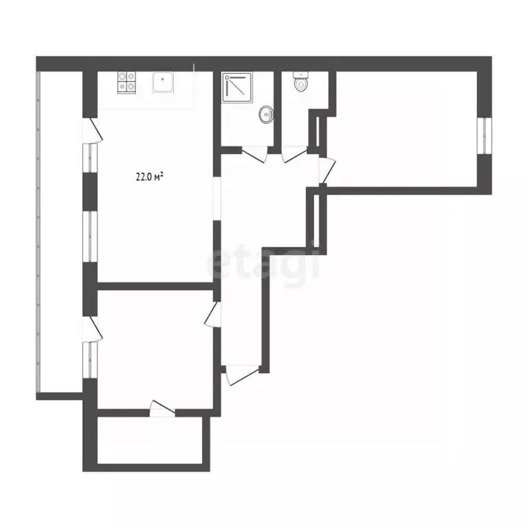 3-к кв. Тюменская область, Тюмень ул. Дмитрия Менделеева, 12 (89.7 м) - Фото 1
