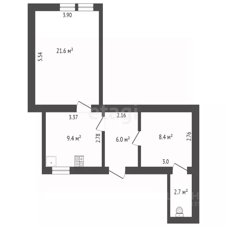 1-к кв. Крым, Ялта муниципальный округ, Кореиз пгт ул. Врачей ... - Фото 2