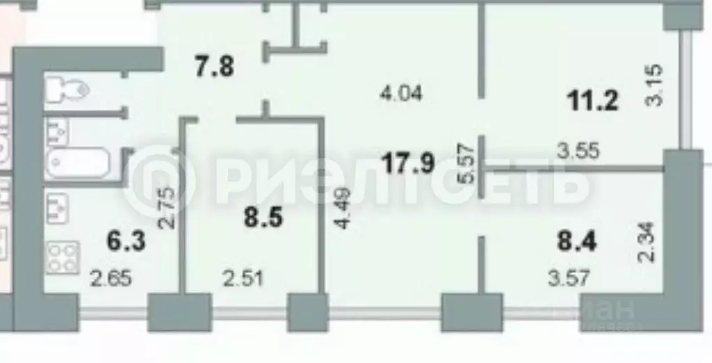 4-к кв. Мурманская область, Кола ул. Победы, 5 (60.3 м) - Фото 0