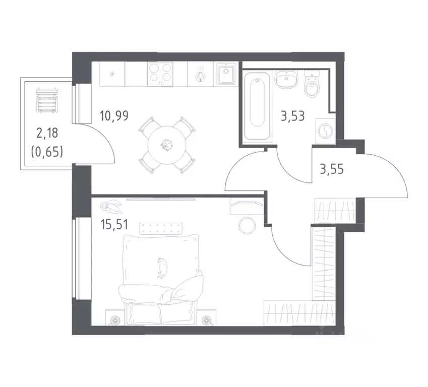 1-к кв. Московская область, Химки городской округ, д. Юрлово Пятницкие ... - Фото 1