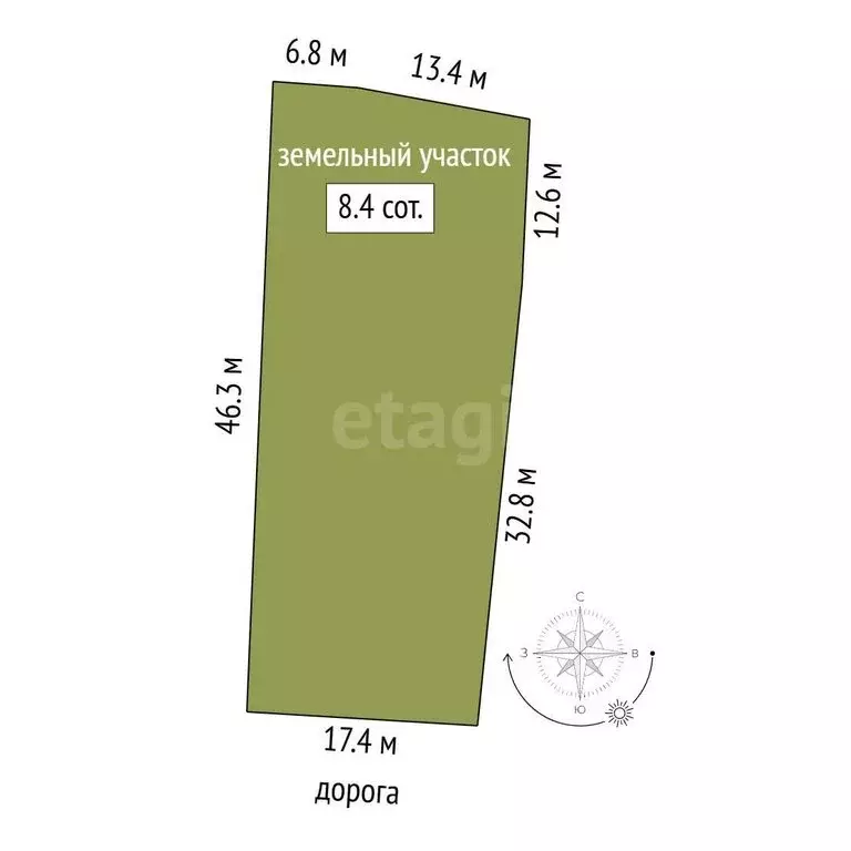 Участок в Бирск, Комсомольская улица (8.43 м) - Фото 1