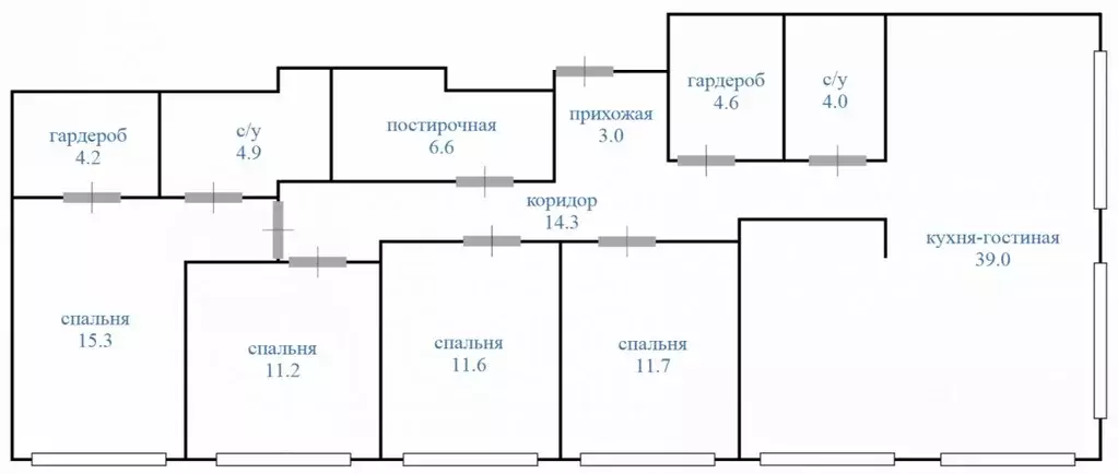 4-к кв. Москва Сосинская ул., 8 (130.4 м) - Фото 2