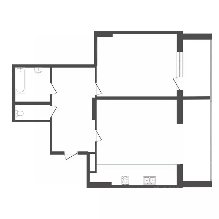 1-к кв. Тюменская область, Тюмень ул. Николая Зелинского, 5 (48.2 м) - Фото 2