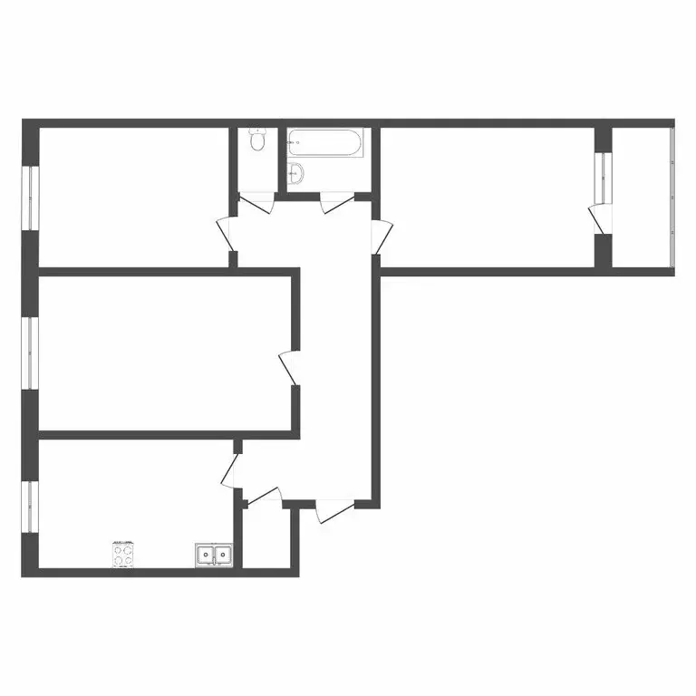 3-комнатная квартира: Тюмень, улица Николая Чаплина, 123 (66 м) - Фото 0