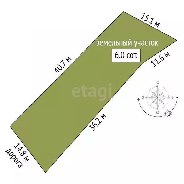 Участок в Ростовская область, Ростов-на-Дону Цусимский пер. (5.9 сот.) - Фото 2