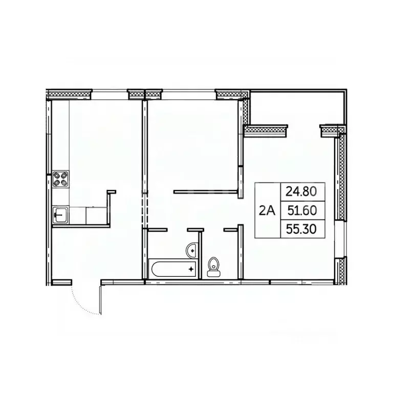 2-к кв. Чувашия, Чебоксары ул. Богдана Хмельницкого, 1 (55.3 м) - Фото 0