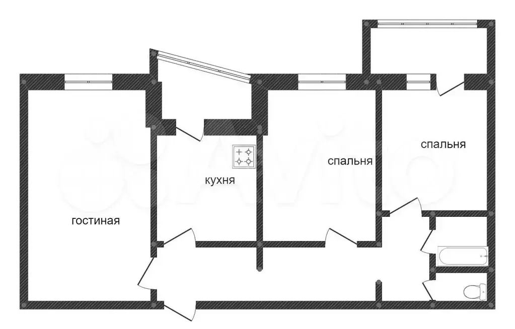 3-к. квартира, 70 м, 11/16 эт. - Фото 0