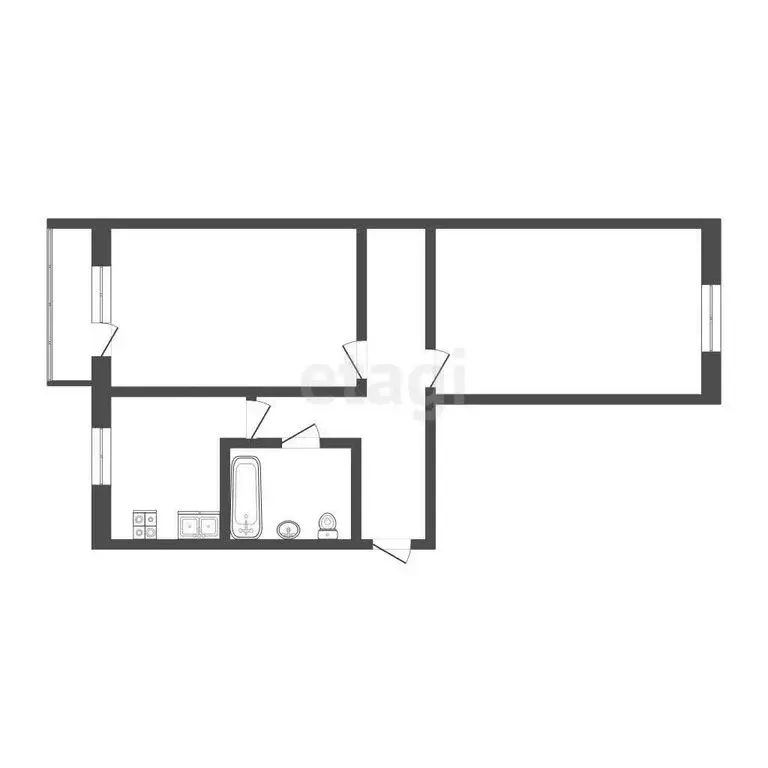 2-комнатная квартира: Петропавловск-Камчатский, улица Кирдищева, 10 ... - Фото 1