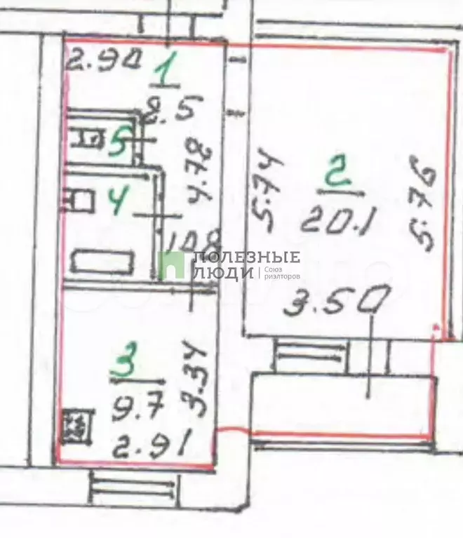 1-к. квартира, 43 м, 8/9 эт. - Фото 0