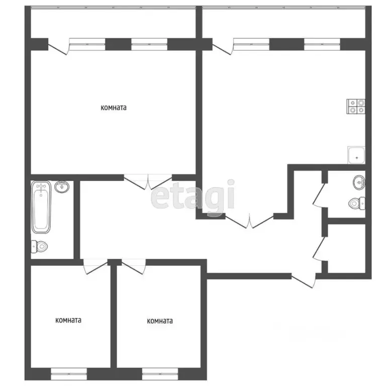 4-к кв. Удмуртия, Ижевск ул. Имени В.С. Тарасова, 2 (94.0 м) - Фото 1