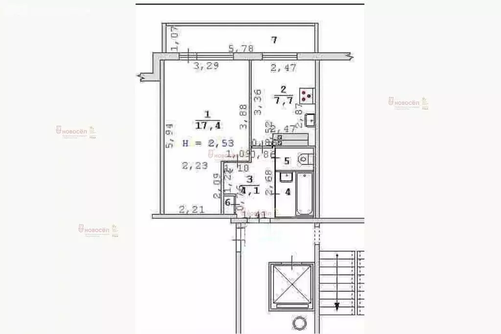 1-комнатная квартира: Екатеринбург, улица Белинского, 218/1 (33 м) - Фото 1