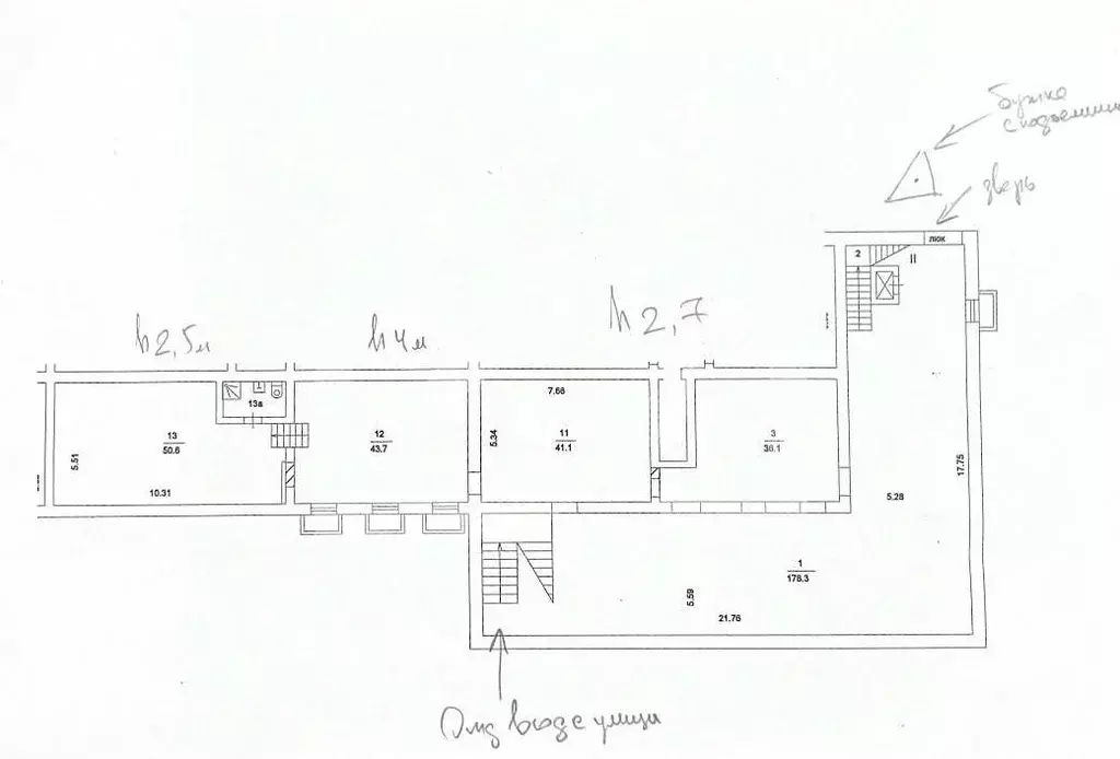 Помещение свободного назначения в Москва ул. Шаболовка, 25К2 (707 м) - Фото 2