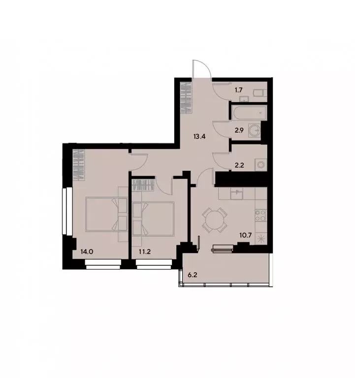2-комнатная квартира: Пенза, улица Урицкого, 48 (63.1 м) - Фото 0