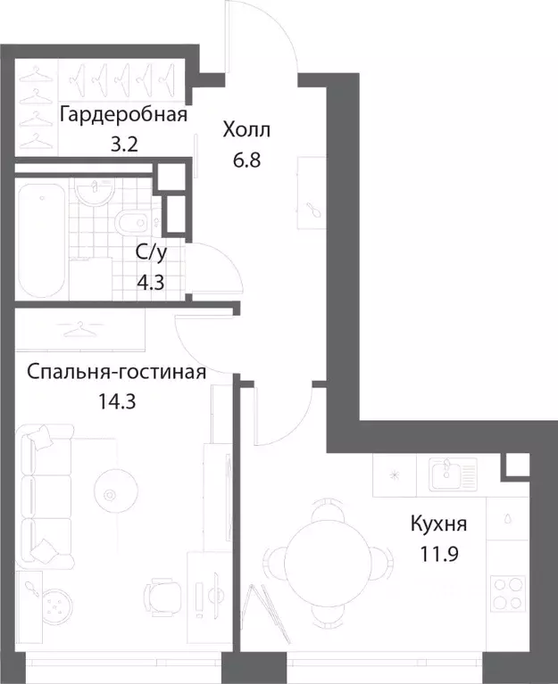 1-к кв. Москва Нагатино Ай-Ленд жилой комплекс, к1 (40.1 м) - Фото 0