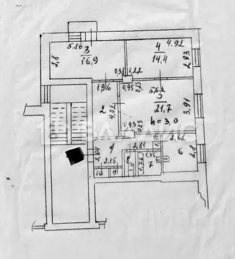 3-к кв. Пензенская область, Пенза ул. Славы, 5 (81.5 м) - Фото 2
